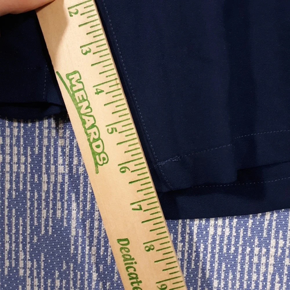 Bonobos Shorts Mens 40 x 9 Navy Flat Front Golf Polyester Chino Slash Pockets